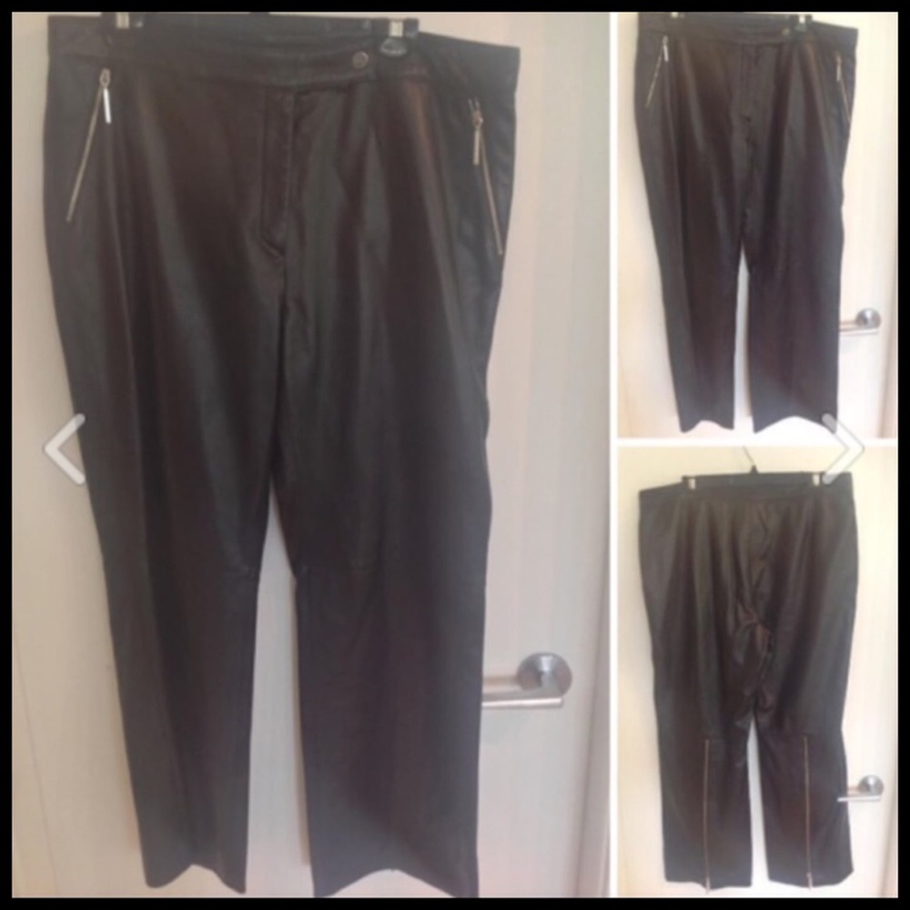 GIANFRANCO FERRE FORMA 16 (*14/16 fit)GENUINE ITALIAN LEATHER BIKER PANTS